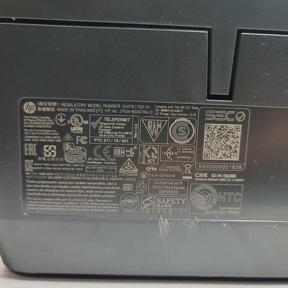 HP Officejet Pro 6978 All-In-One Wireless Color Inkjet Printer T0F29A In Black - Picture 6 of 11